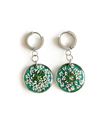 Kolczyki z dziką marchwią, prezent urodzinowy, Colie