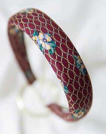 Opaska z jedwabnego krawata kwiaty na łańcuszku, roskosh