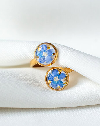 Pierścionek z niezapominajkami, nature gift