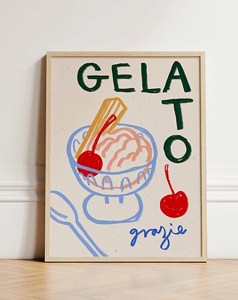 Plakat Gelato Grazie Lody Włoskie, Harvest Maison