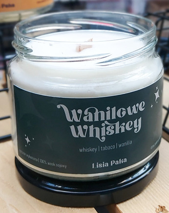 Świeca sojowa Waniliowe Whiskey, Lisia Paka