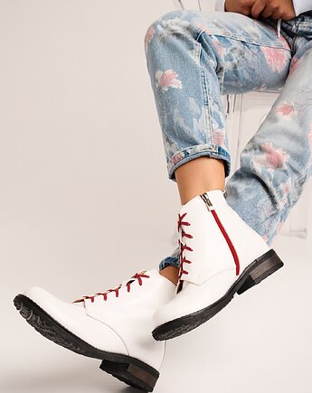 Botki skórzane z lakerowanej skóry (6542), BOSCCOLO