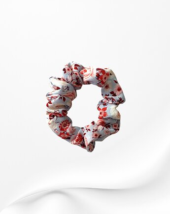 Jedwabna scrunchie gumka frotka mini kwiatki, Zdunetti