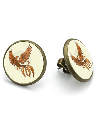 Kolczyki sztyfty Feniks , laluv