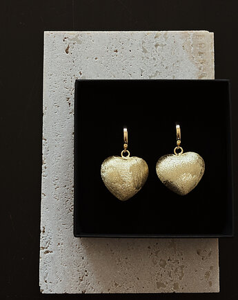 Kolczyki pozłacane Serce, Chmolowska Jewellery