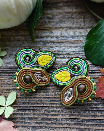 Jesienne kolczyki soutache, Mró Soutache