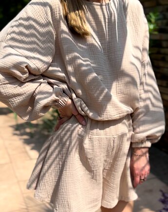 Be My Baby / beżowy komplet muślinowy, Bohemian Soul atelier by M.