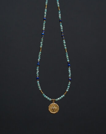 Delikatny naszyjnik z amazonitu i lapisu lazuli, AT NOON