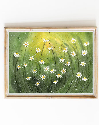 Oryginalna akwarela. Zielona Łąka A5, Malgorzata Domanska