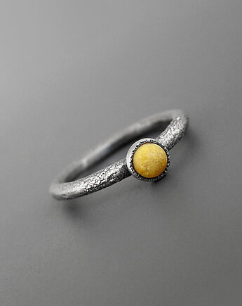 Pierścionek Bursztyn - srebro 925, Pastelove Jewelry