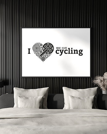 Plakat. I love cycling, studioixi