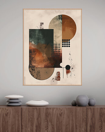 Geometria natury - Plakat, druk - Minimalizm, Boho, Loft #55, Black Sapphire Art