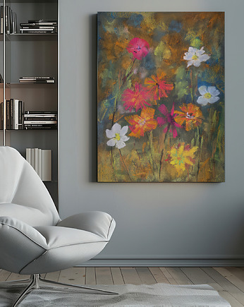 Plakat Kwiaty polskie reprodukcja pasteli suchych, JBJart Justyna Jaszke