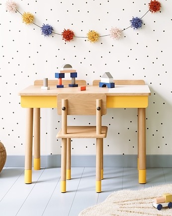 Krzesło rise - wałeczki kolor żółty, borcas