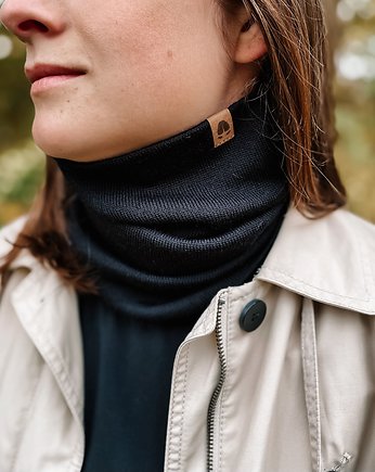 KOMIN z 100% wełny merino - czarny, KOPYTO