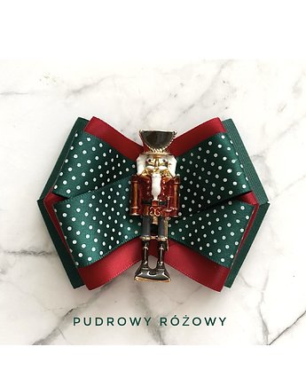Świąteczna Brosza z Dziadkiem do orzechów  Mikołajki Święta, Pudrowy Różowy