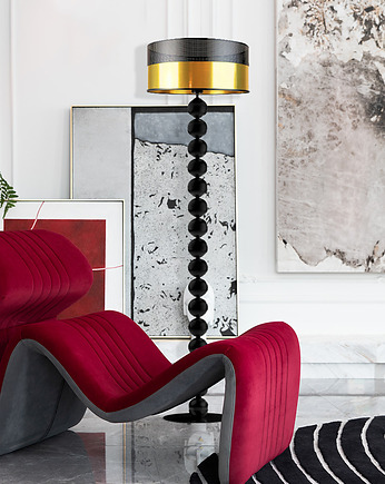 Dekoracyjna lampa stojąca do salonu w stylu glamour GIZA GLAM, LYSNE
