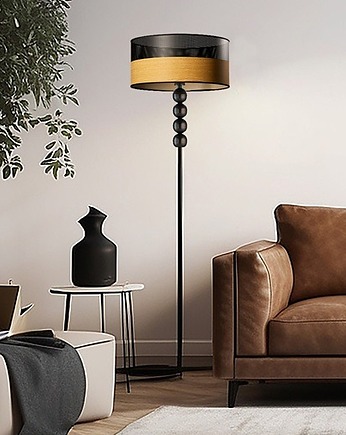 Eklektyczna lampa stojąca z designerskim abażurem BERMUDY DUAL, LYSNE