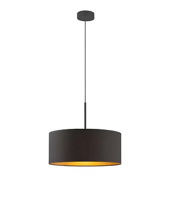 Czarny żyrandol do sypialni w stylu glamour SINTRA GOLD z kloszem 40 cm, LYSNE