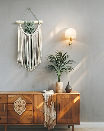 Makrama na ścianę dekoracja boho, Barwny Zakątek