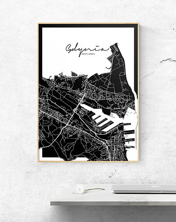 Plakat Gdynia mapa, Peszkowski Graphic