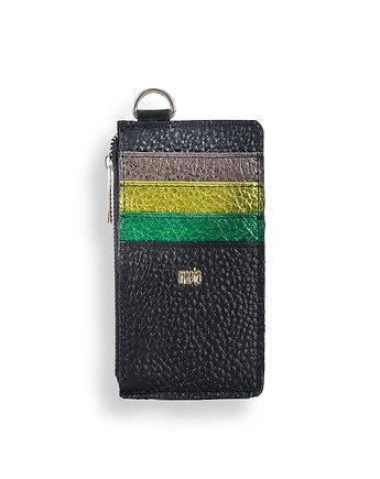Skórzany CARD HOLDER kartownik portfelik LEMONADE, mięta