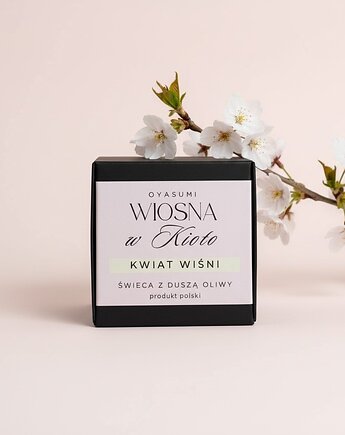 Wosk z oliwek do kominka, sakura i migdał, Wiosna w Kioto Oyasumi, Oyasumi
