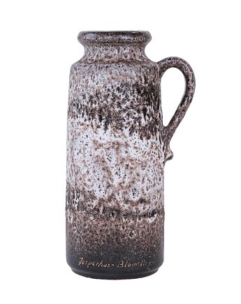 Wazon ceramiczny z uchwytem, niemiecki design, lata 60, produkcja: West Germany, Przetwory design