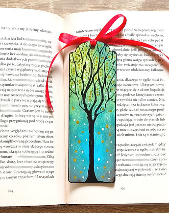 Magiczne drzewa - drewniana zakładka, ajlla