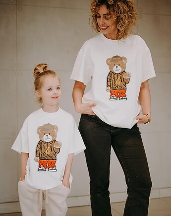 T-shirt oversize Snoop Teddy dla mamy cream, OSOBY - Prezent dla Chłopaka