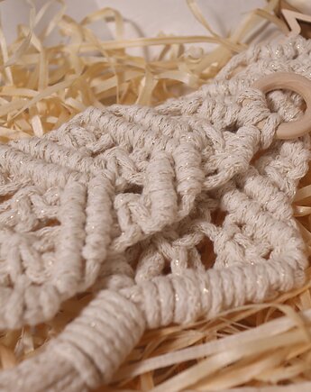 Ozdoba Bożonarodzeniowa - zestaw makramowych choinek, ManufakTurka