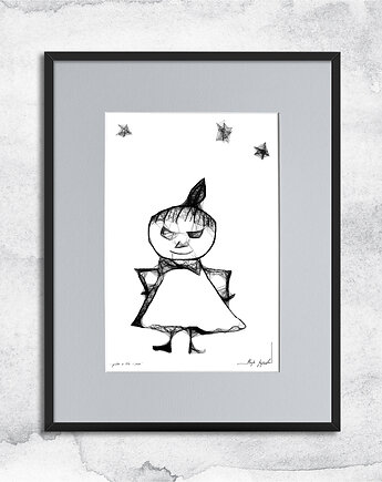 Grafika z ramą - nr 21 - insp. Muminki, Maja Gajewska