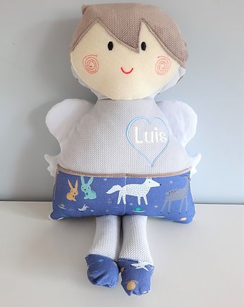 Anioł Stróż Mini szary chłopiec z imieniem, beautifulthings