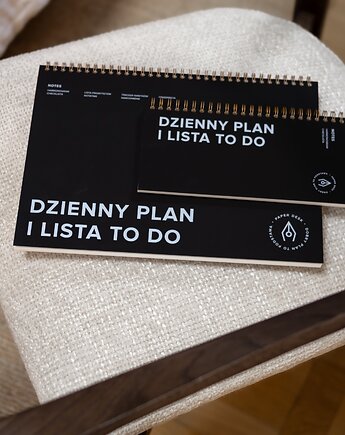 Zestaw planerów dziennych, niedatowanych, ADHD-friendly, czarny, PaperDesk