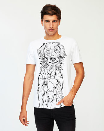 Toller Dog Men's T-shirt white, SELVA
