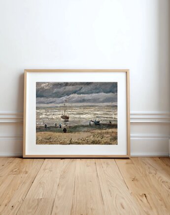 PLAKAT dekoracyjny , Vincent van Gogh, krajobraz morski, black dot studio