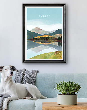 Sudety - widok z górami - plakat fine art, minimalmill