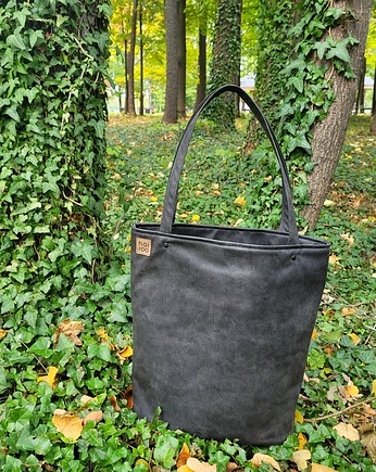 Shopper XL torba grafitowa na zamek, hairoo