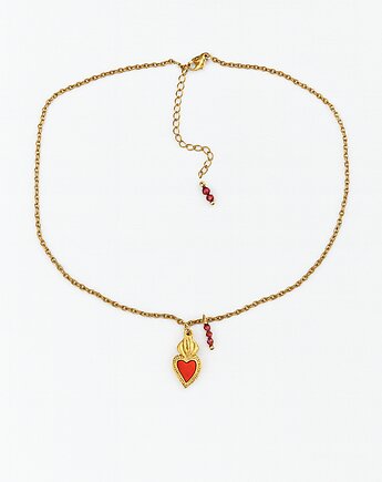 Naszyjnik z sercem i granatem, lulukalina