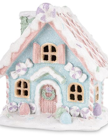 Domek ciasteczkowy LED 13x12x10,5 cm BISCOTTO niebieski, MIA home