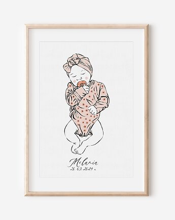 Metryczka - ŚPIĄCA DZIEWCZYNKA, Mint In Paper