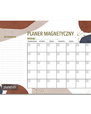 Planer Magnetyczny Suchościeralny - A3 Abstract - na lodówkę, Planerum