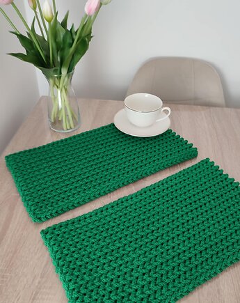 Podkładka ze sznurka szydełkowa prostokątna 20cmx40cm, MISZ MASZ Dorota Tyszko