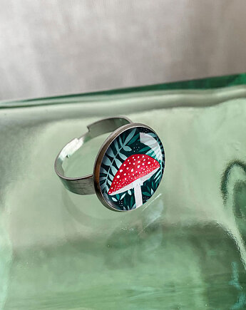 Muchomor pierścionek na dzień kobiet, muamua design