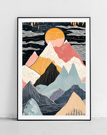 Plakat Górskie sny pod gwiazdami, Harvest Maison