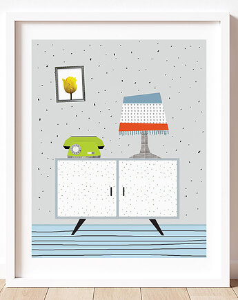 Plakat dekoracyjny z telefonem, Dekorando