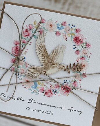 Ręcznie robiona kartka na bierzmowanie - pamiątka bierzmowania, sorte
