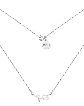 Srebrny naszyjnik z tulipanem SWAROVSKI CRYSTAL, SOTHO