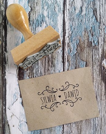 Stempel ślubny DELIKATNOŚĆ 2 60x40mm, DrukLove