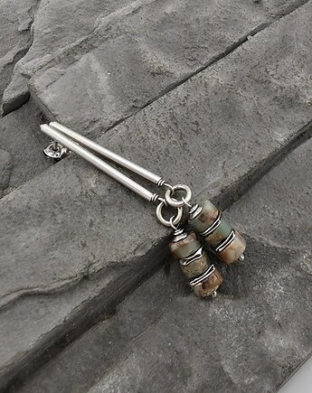 Minimalistyczne kolczyki z jaspisem, RayOfArt